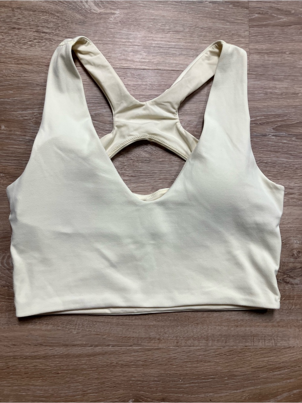 lululemon athletica size S/M baby yellow sports bra